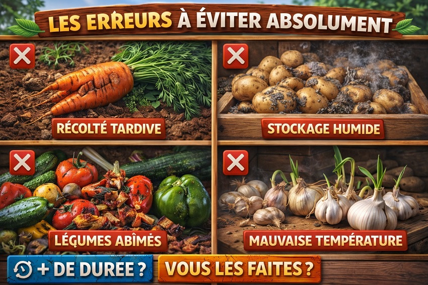 Erreurs en récolte
