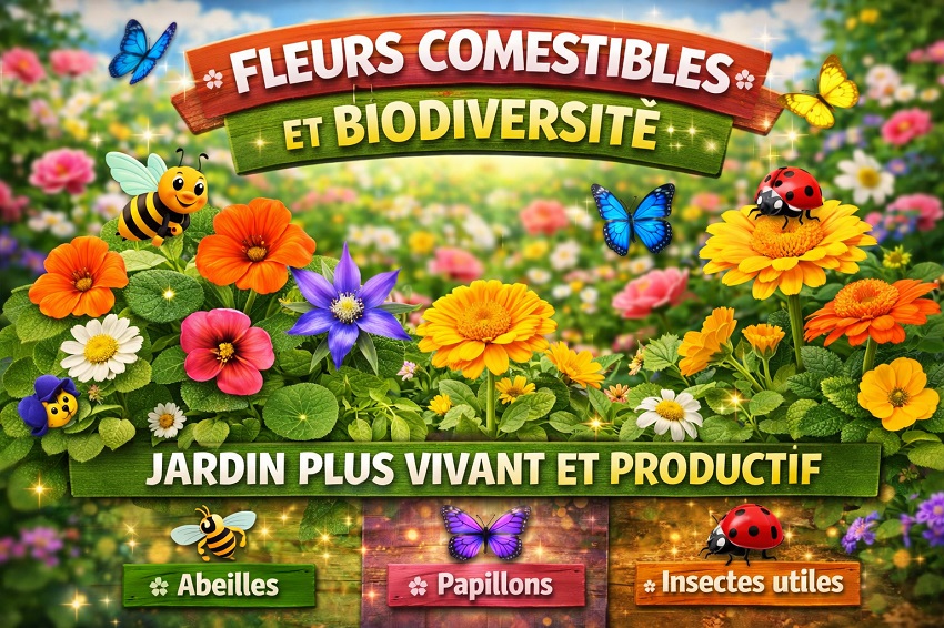 jardin fleurs comestibles