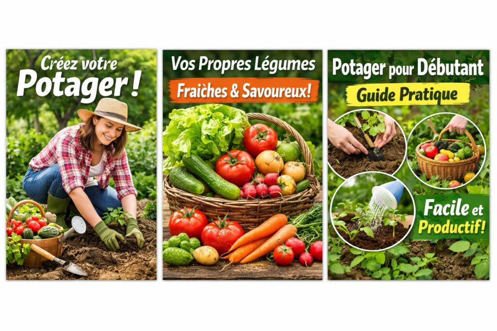 tomates, courgettes, salades, haricots verts