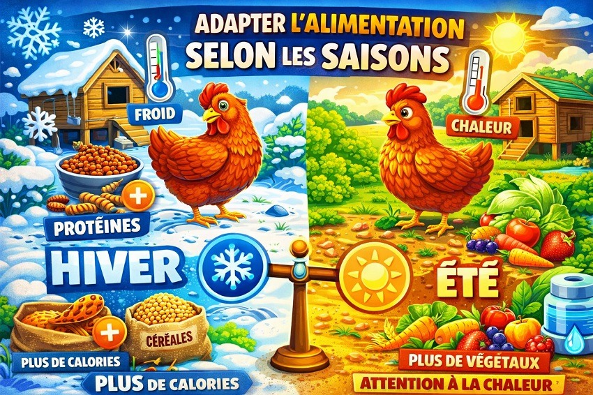 la nourriture des poules