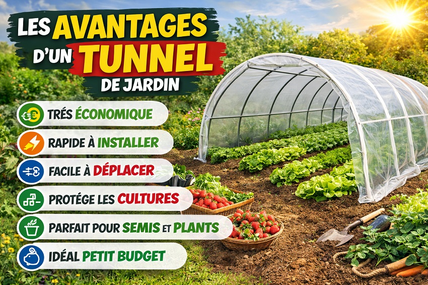 Serre ou tunnel au potager