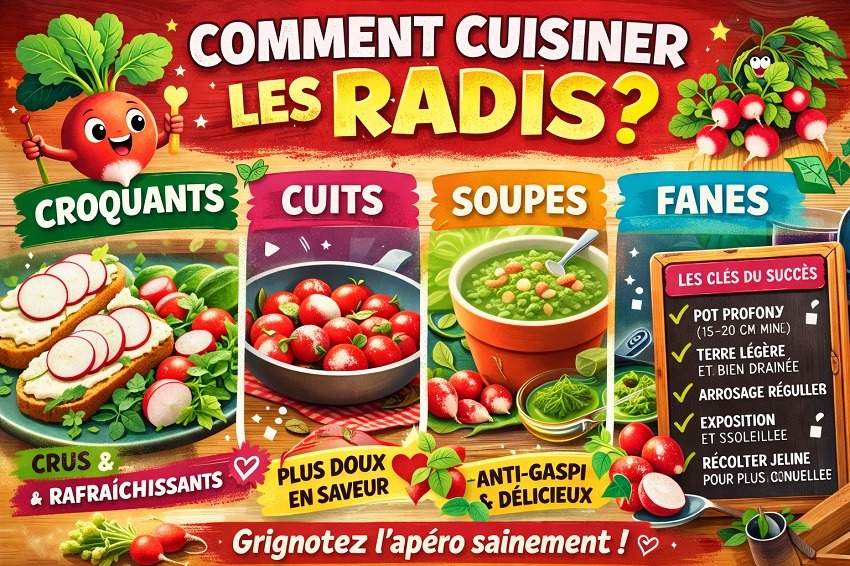 cuisiner les radis