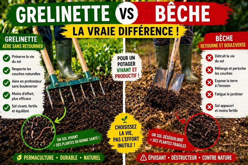 Permaculture utiliser la grelinette