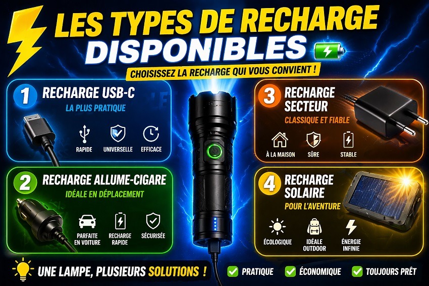 Lampe torche rechargeable