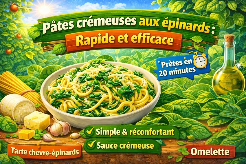 recettes à base d’épinards