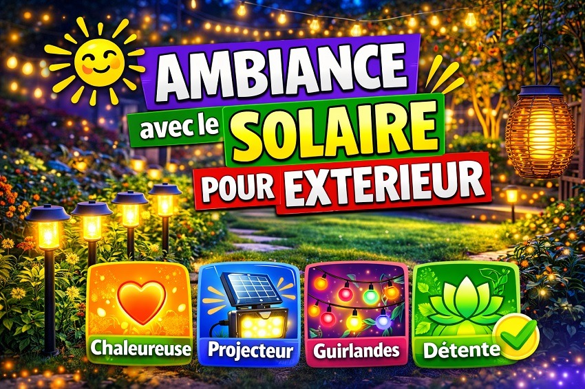 Éclairage solaire pour extérieur
