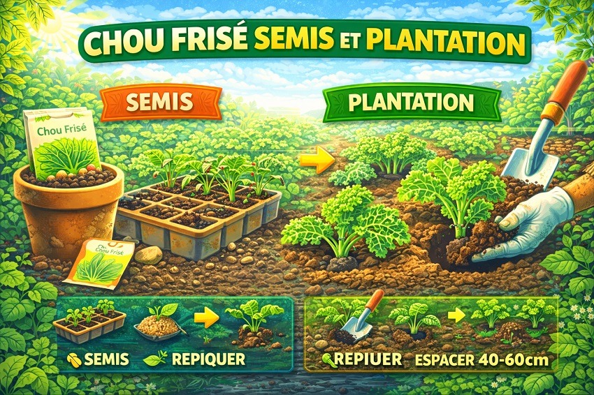 Cultiver le chou frisé