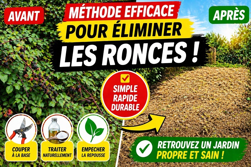 Jardin éliminer les ronces
