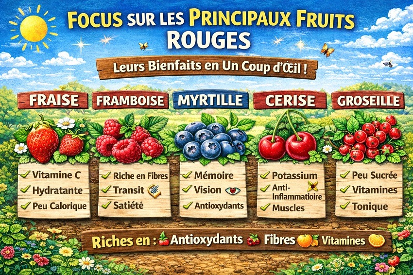 Les bienfaits des fruits rouges