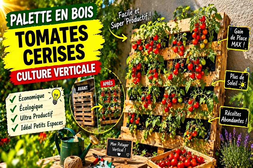 Tomates cerises culture verticale