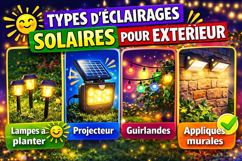 Éclairage solaire pour extérieur