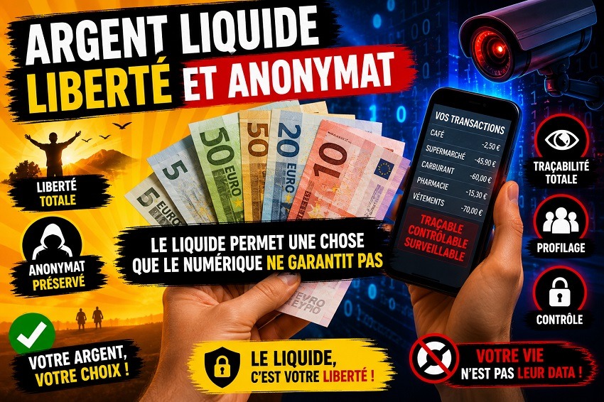 Argent liquide liberté et anonymat