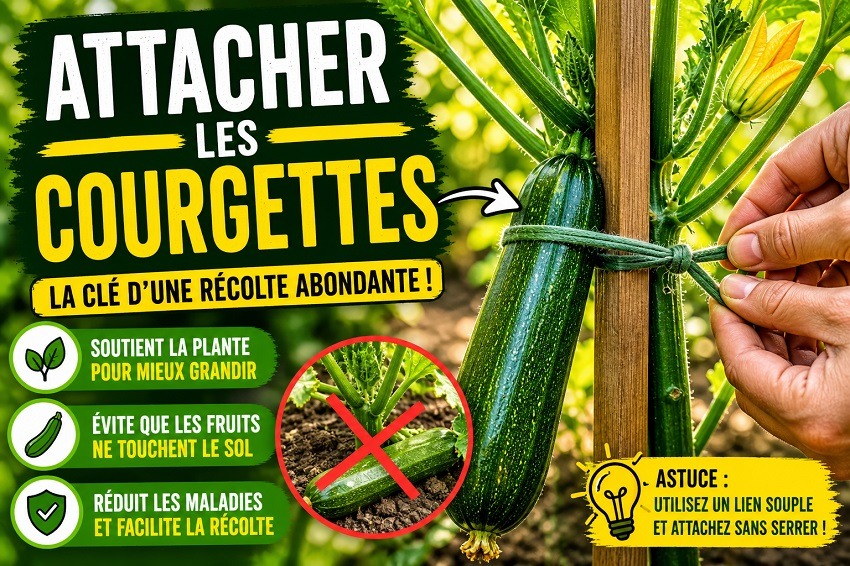 Culture verticale des courgettes