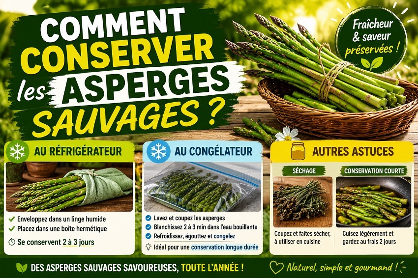 Cueillette asperge sauvage