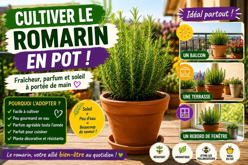 Planter du romarin