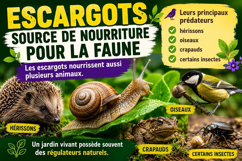 Les escargots au jardin