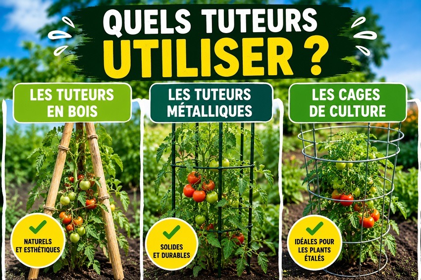 Le tuteurage des courgettes