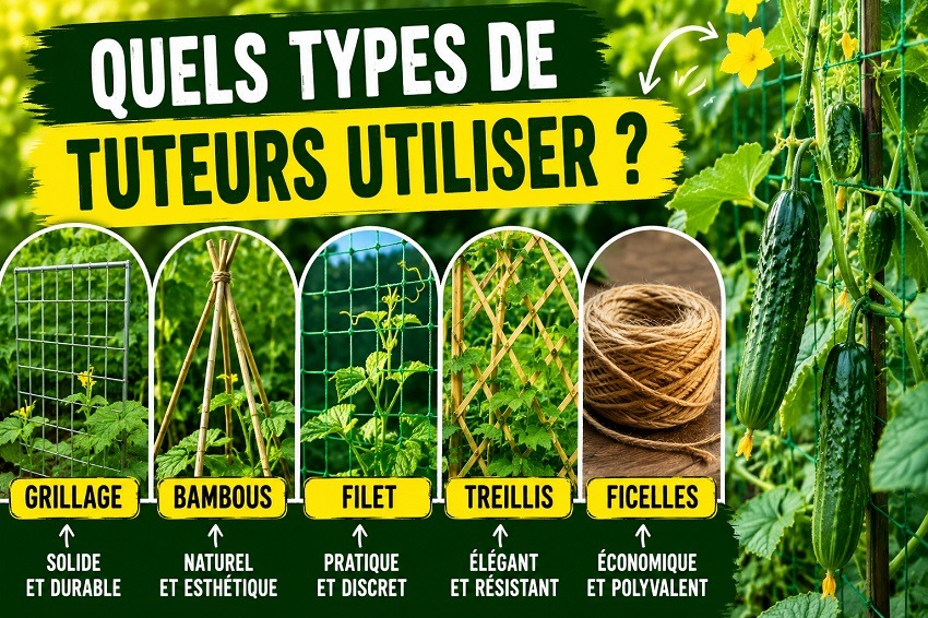 Le tuteurage des concombres