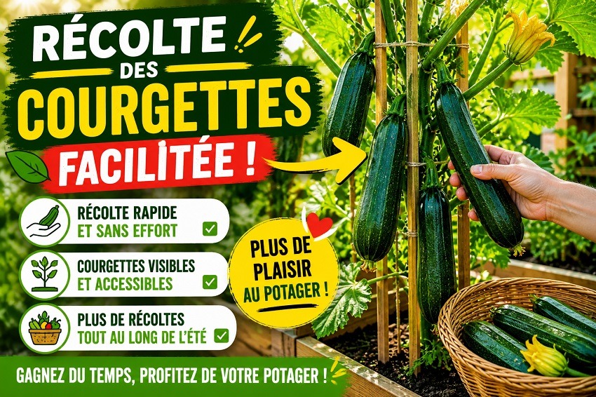 Culture verticale des courgettes