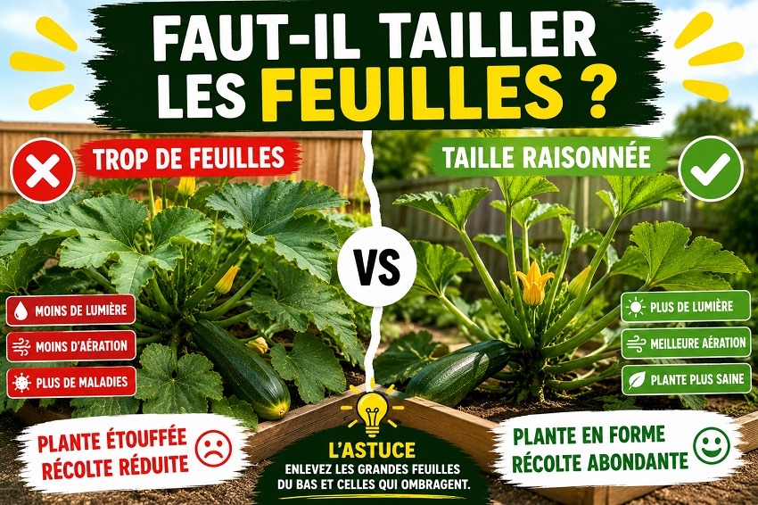 Le tuteurage des courgettes