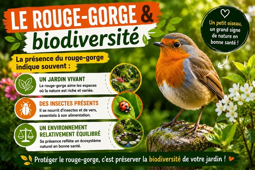 rouge-gorge au jardin