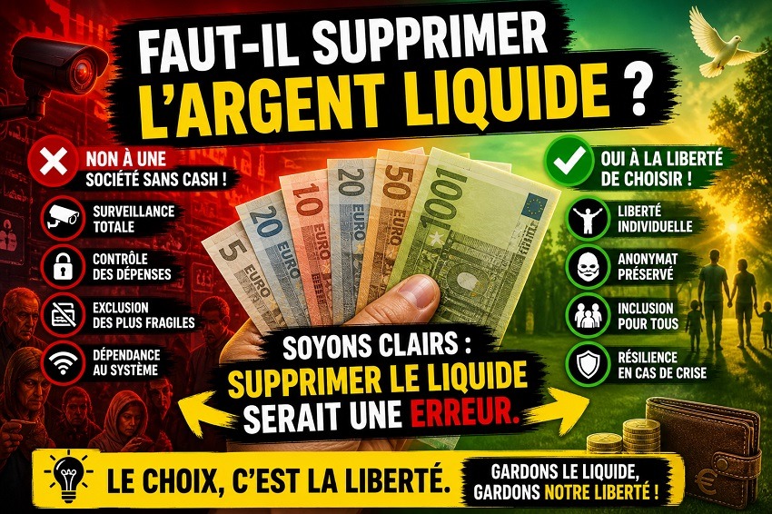 Argent liquide liberté et anonymat