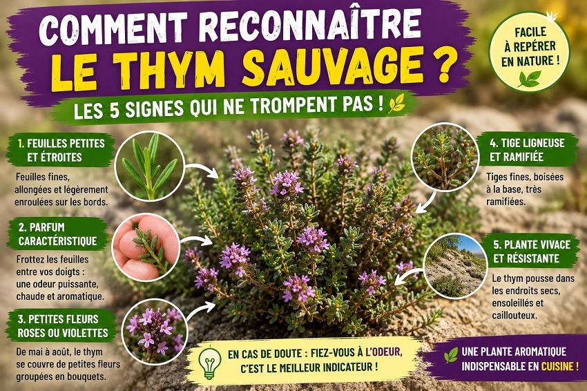 Cueillette de thym sauvage