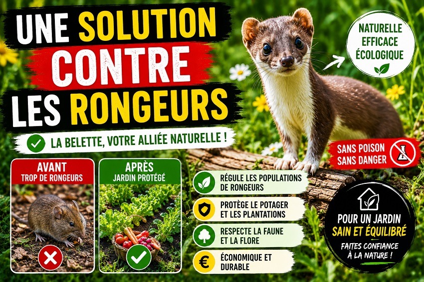 Belette au jardin
