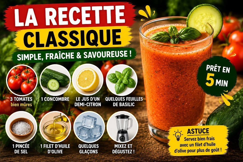 Smoothie tomate concombre