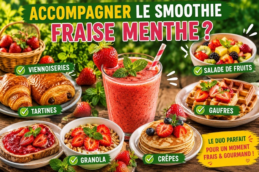 Smoothie fraise menthe