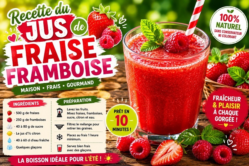 Jus de Fraise framboise