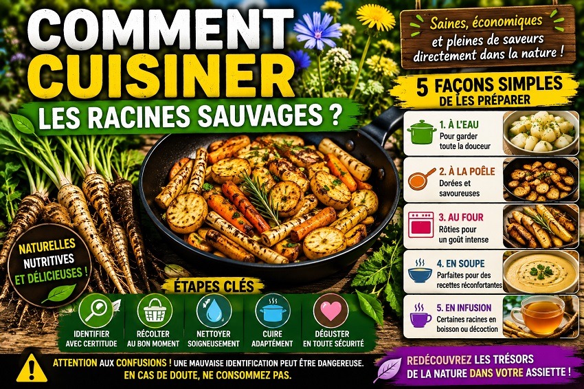 Racines sauvages comestibles