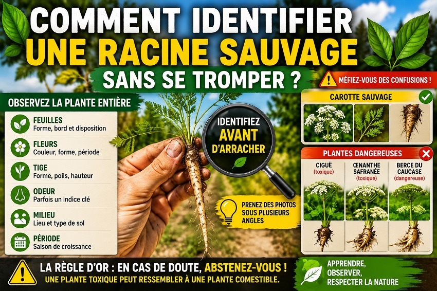 Racines sauvages comestibles