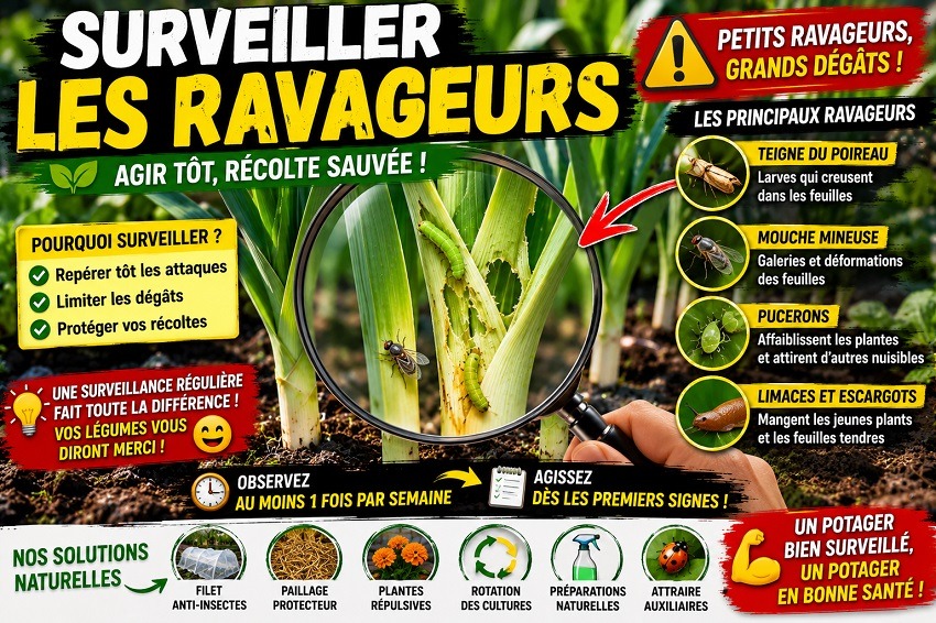 Planter des poireaux