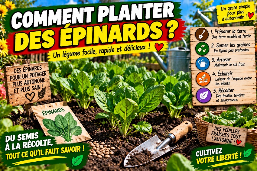 Planter des épinards