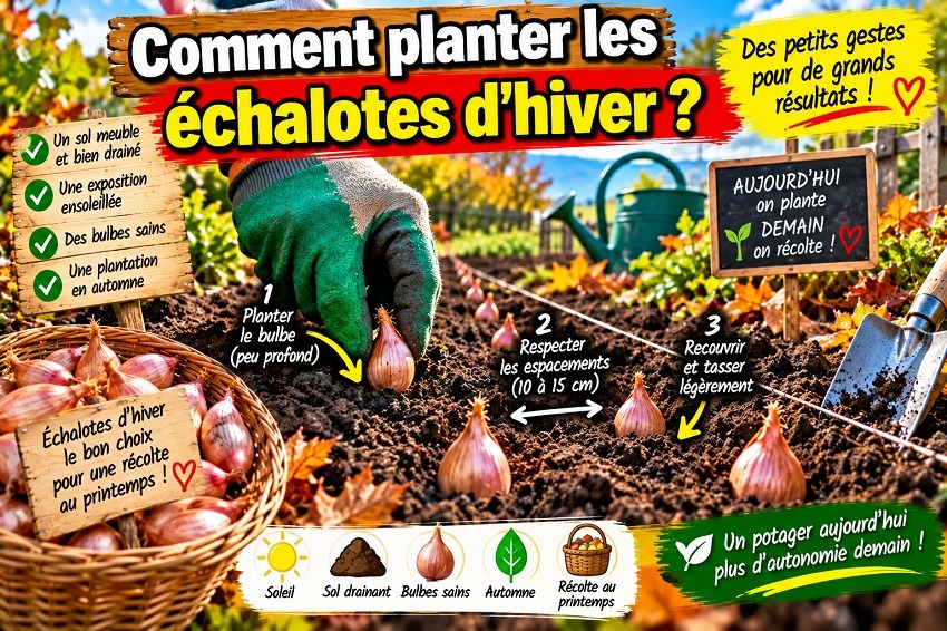 Planter les échalotes d’hiver