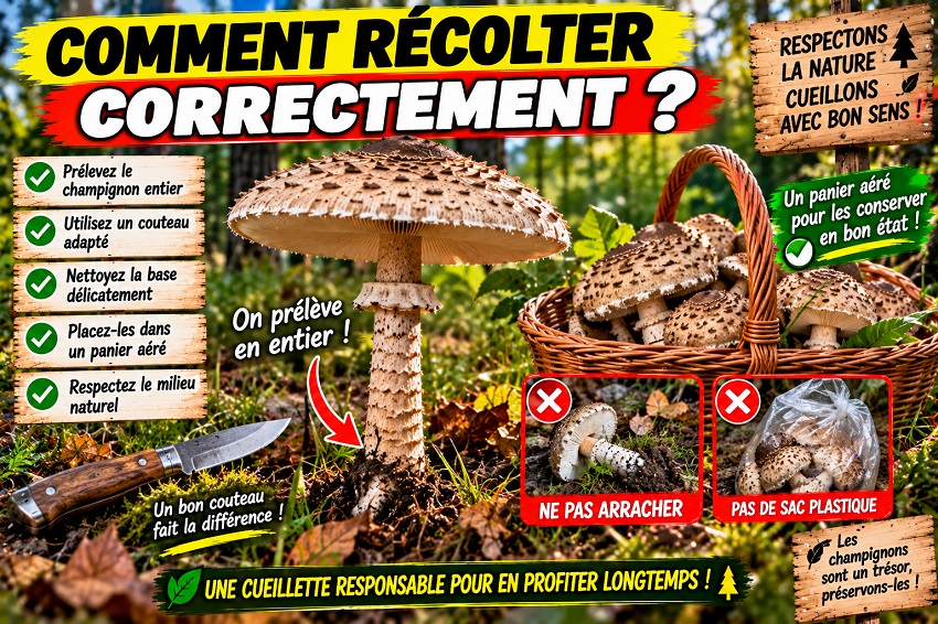 Cueillette de coulemelles
