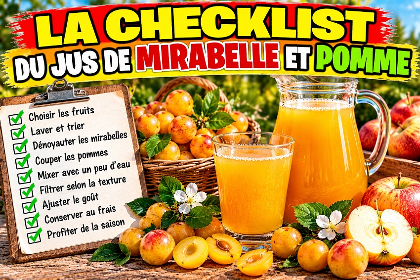 Jus de mirabelle et pomme