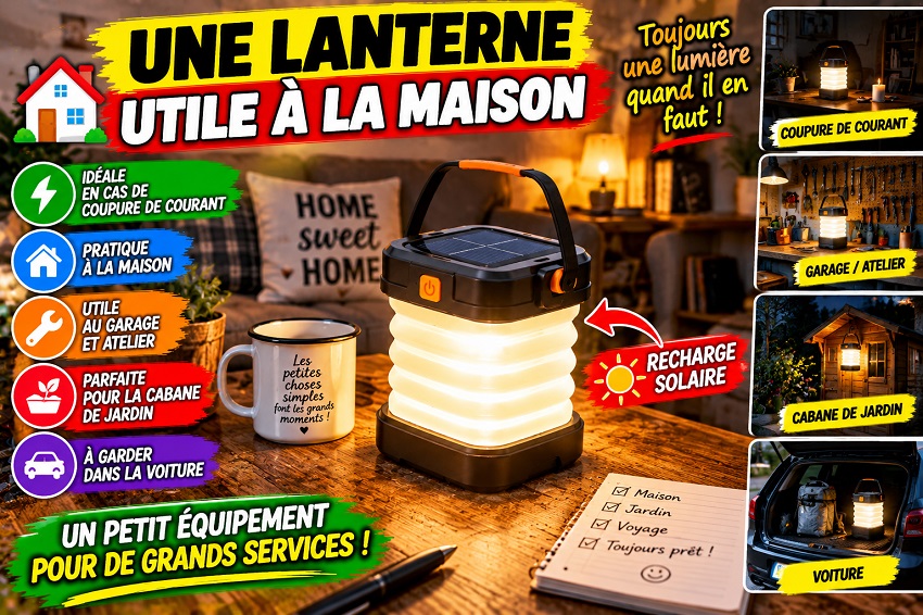 Lanterne solaire pliable
