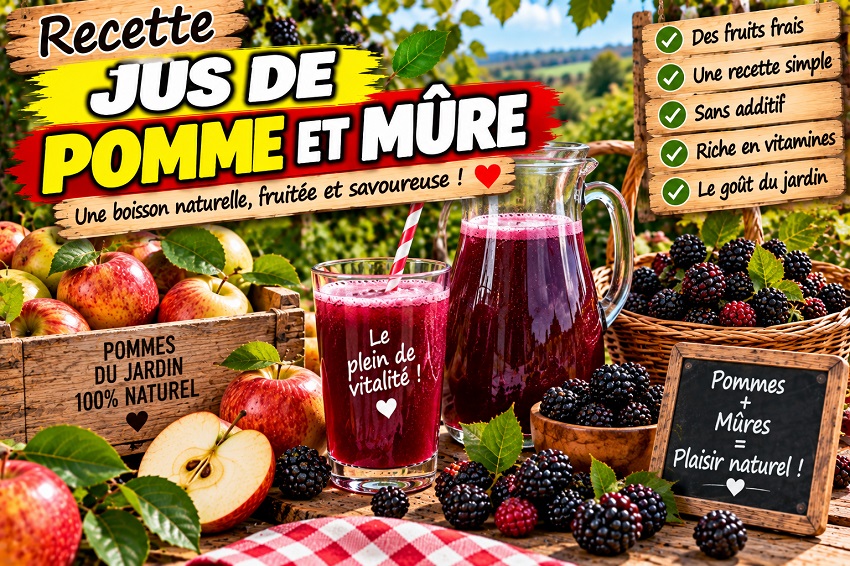 Jus de Pomme et mûre
