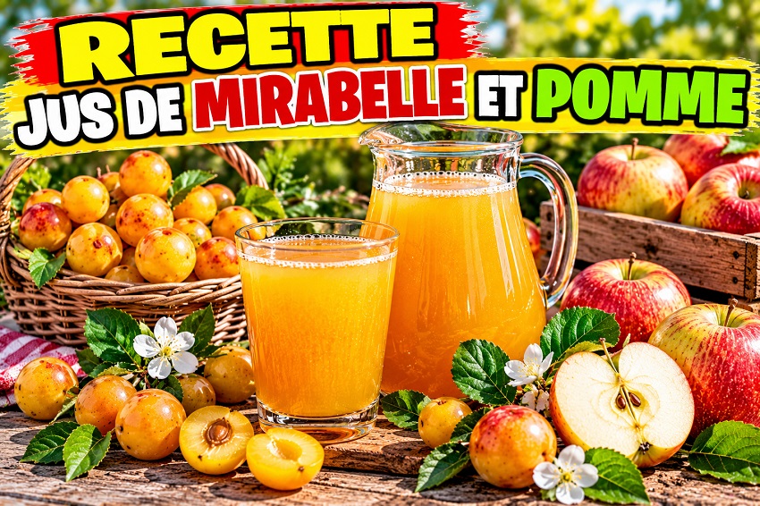 Jus de mirabelle et pomme
