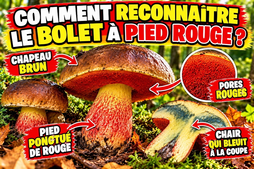 Bolet à pied rouge