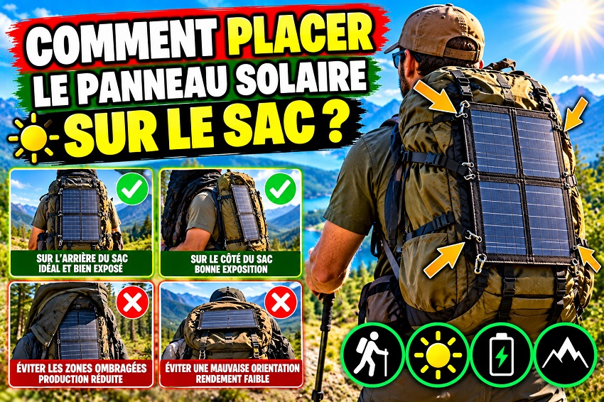 Panneau solaire de sac à dos