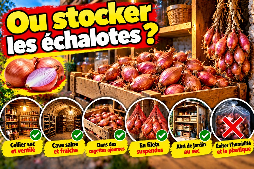 Stocker les échalotes