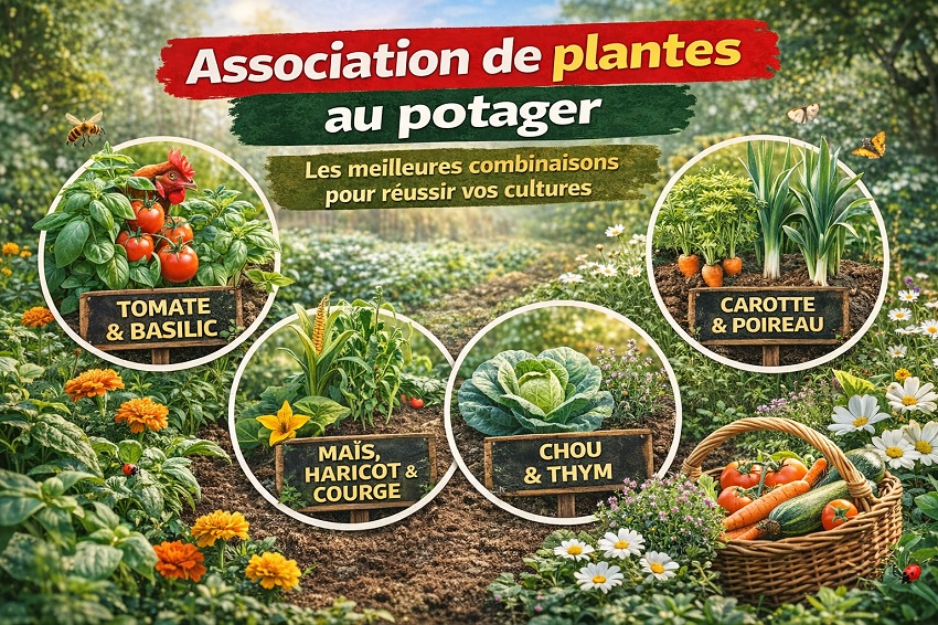 association plantes potager