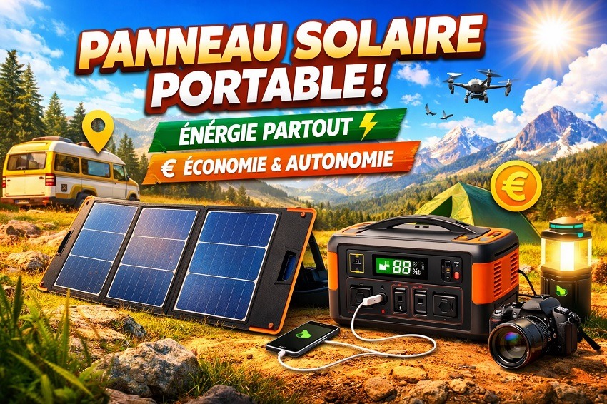 panneau solaire portable et pliable