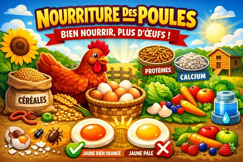 La nourriture des poules