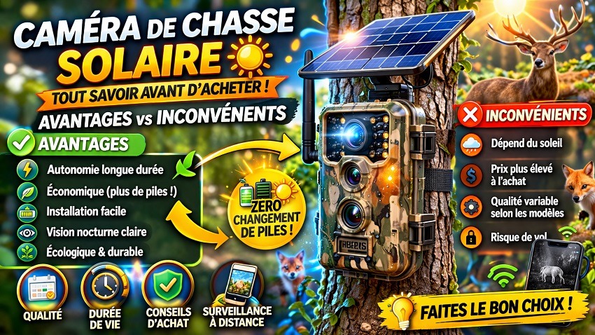 Caméra de chasse solaire