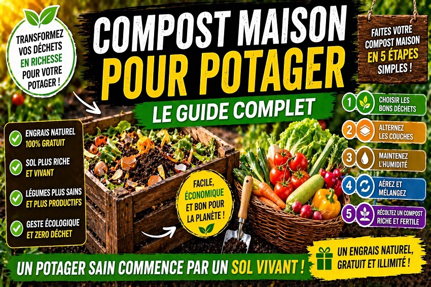 Compost maison pour jardin
