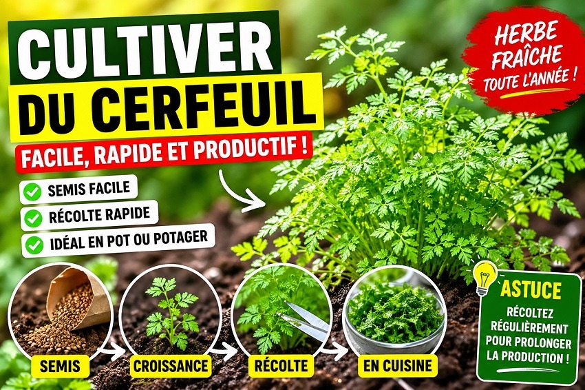 Cultiver du cerfeuil guide simple